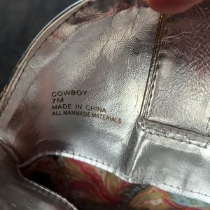 Miranda Lambert metallic silver cowboy boots